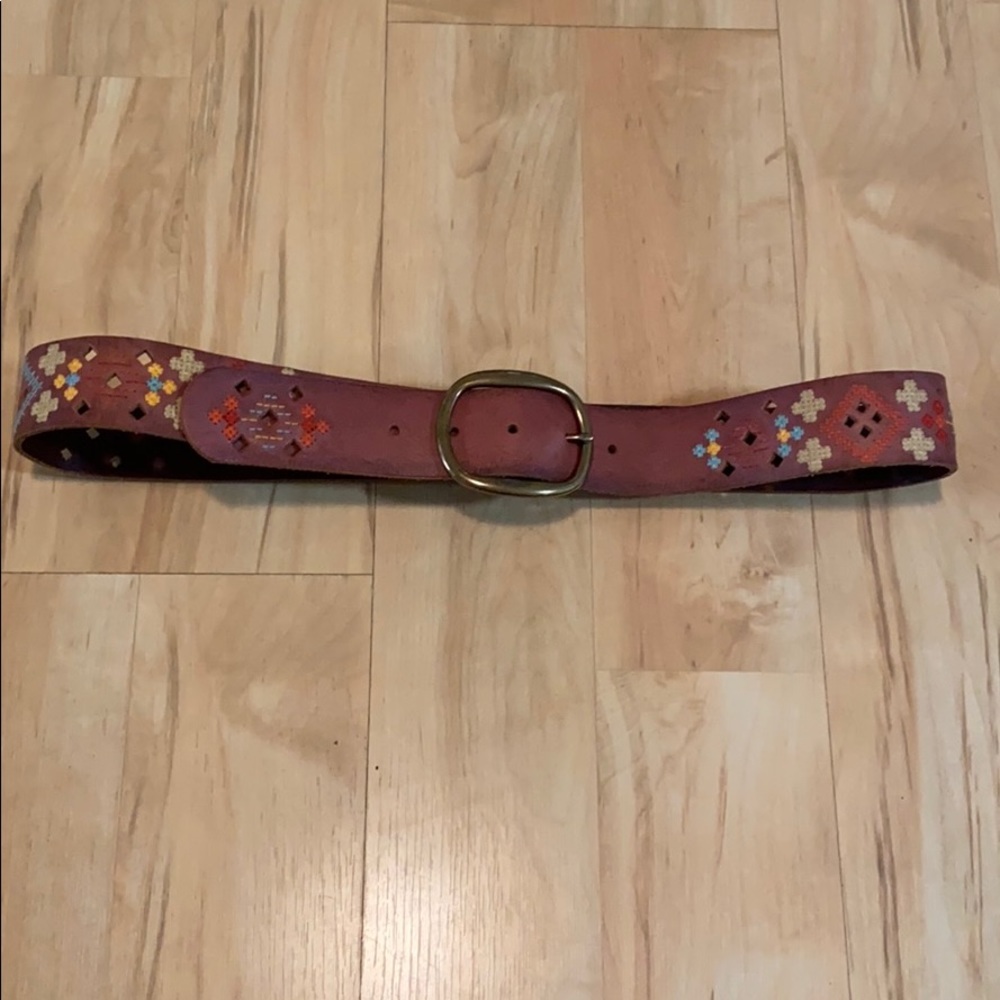Fossil Women's Belt with Multicolor Embroidery